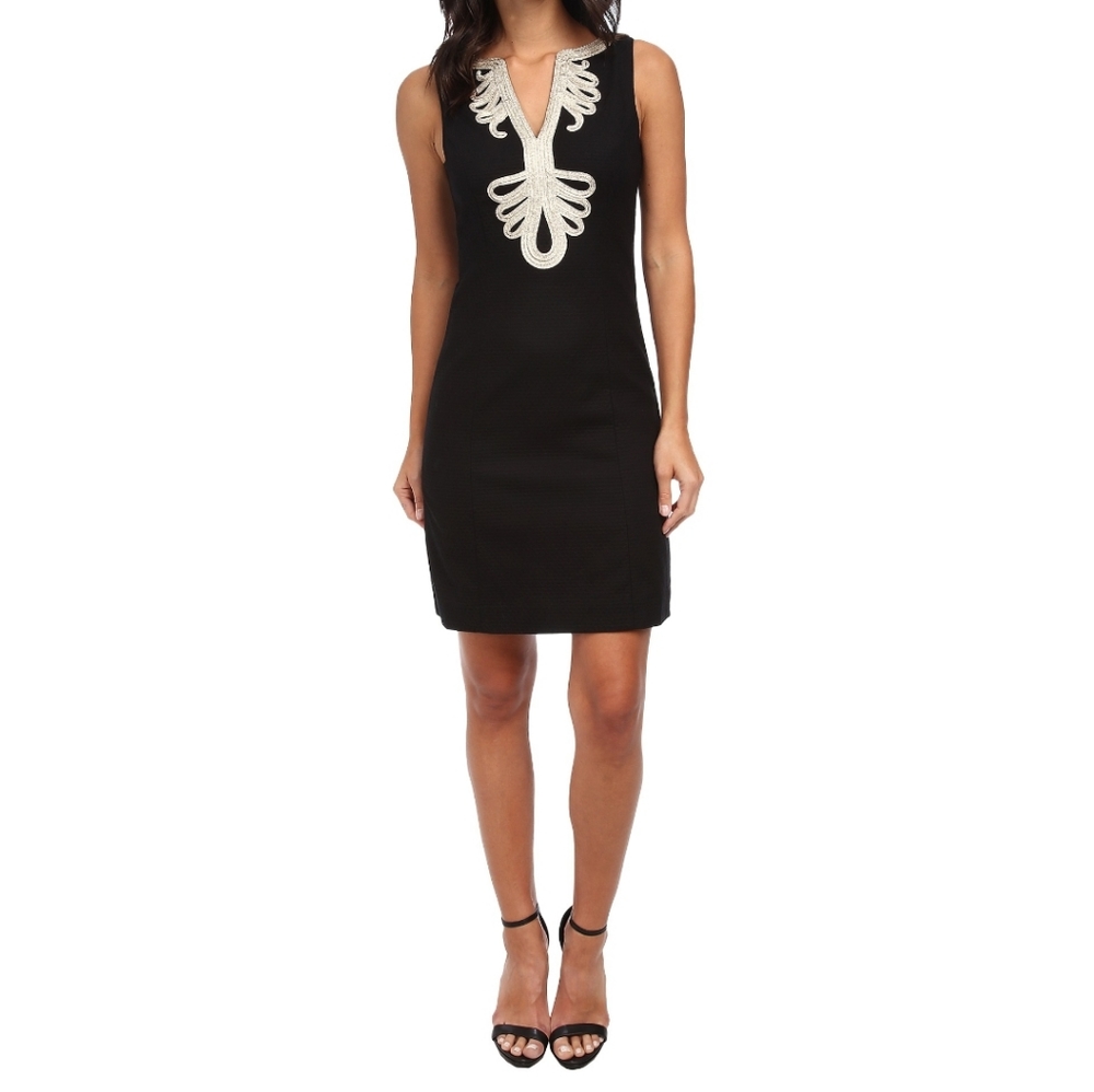 Lilly Pulitzer black Janice shift dress new with tag size 8 Great holida…